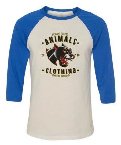 Arm The Animals 3/4 Sleeve Raglans Unisex | Varsity Panther | 3/4 Sleeve Raglan