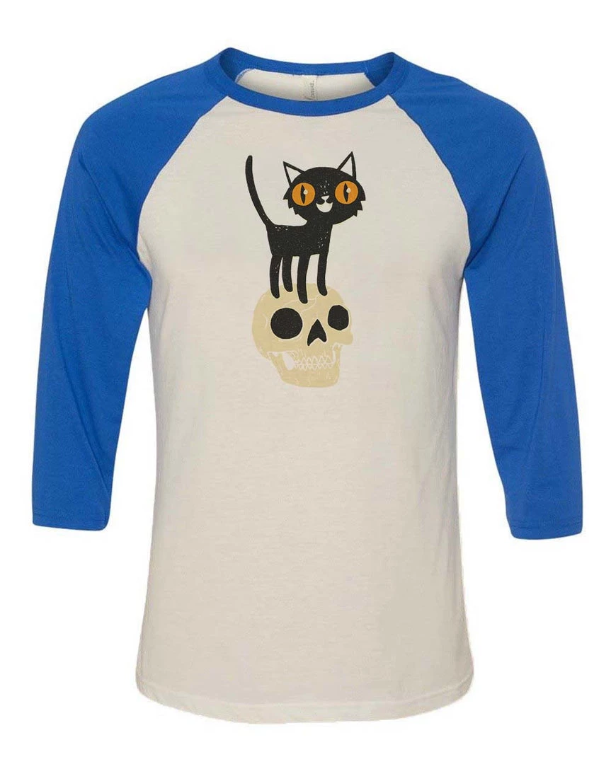 Dino Mike Unisex | Look What The Cat Dragged In | 3/4 Sleeve Raglan