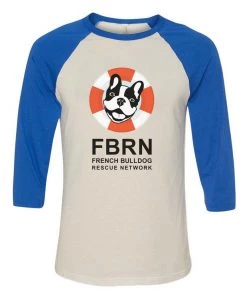 French Bulldog Rescue Network Unisex | FBRN Logo | 3/4 Sleeve Raglan 3/4 Sleeve Raglans