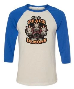 Eduardo Ely Unisex | In Peace With My Demons | 3/4 Sleeve Raglan 3/4 Sleeve Raglans