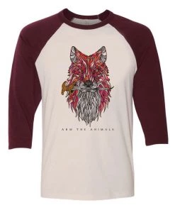Arm The Animals 3/4 Sleeve Raglans Unisex | Dagger Fox | 3/4 Sleeve Raglan