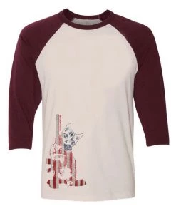 Arm The Animals 3/4 Sleeve Raglans Unisex | 4th Of July Ain't Kitten Around | 3/4 Sleeve Raglan