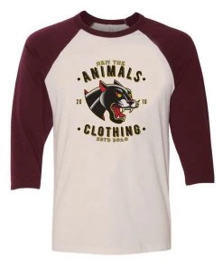 Arm The Animals 3/4 Sleeve Raglans Unisex | Varsity Panther | 3/4 Sleeve Raglan