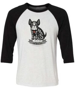 Arm The Animals 3/4 Sleeve Raglans Unisex | Frenchie Alebrije | 3/4 Sleeve Raglan