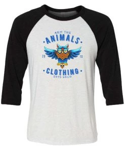 Arm The Animals Unisex | Varsity Owl | 3/4 Sleeve Raglan 3/4 Sleeve Raglans