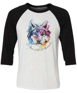 Arm The Animals 3/4 Sleeve Raglans Unisex | Sunset Wolf | 3/4 Sleeve Raglan