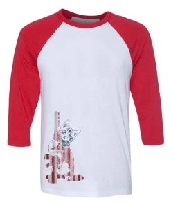 Arm The Animals 3/4 Sleeve Raglans Unisex | 4th Of July Ain't Kitten Around | 3/4 Sleeve Raglan