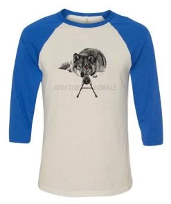 Arm The Animals Unisex | M-16 Wolf Arctic Warfare | 3/4 Sleeve Raglan