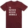Arm The Animals Unisex | I'd Rather Rescue Animals | Crew Tees