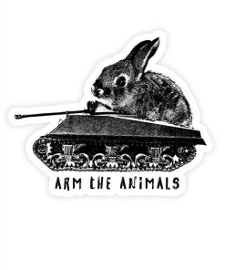 Arm The Animals Stickers | Renegade Bunny | Die Cut Sticker BIG SALE - BOGO 50!!!