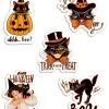 Arm The Animals Stickers | Retro Halloween | 4mm UV Coated Die Cut Sticker Set