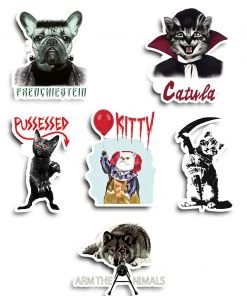 Arm The Animals Stickers | Halloween Edition | 4mm UV Coated Die Cut Sticker Set
