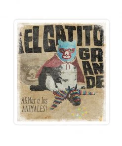 Arm The Animals BIG SALE - BOGO 50!!! Stickers | El Gatito Grande | Die Cut Sticker