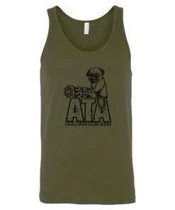 Arm The Animals Dog Designs Men's | Predator Pug | Tank Top