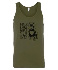 Arm The Animals Men's | What You Teach Pittie | Tank Top Dog Designs