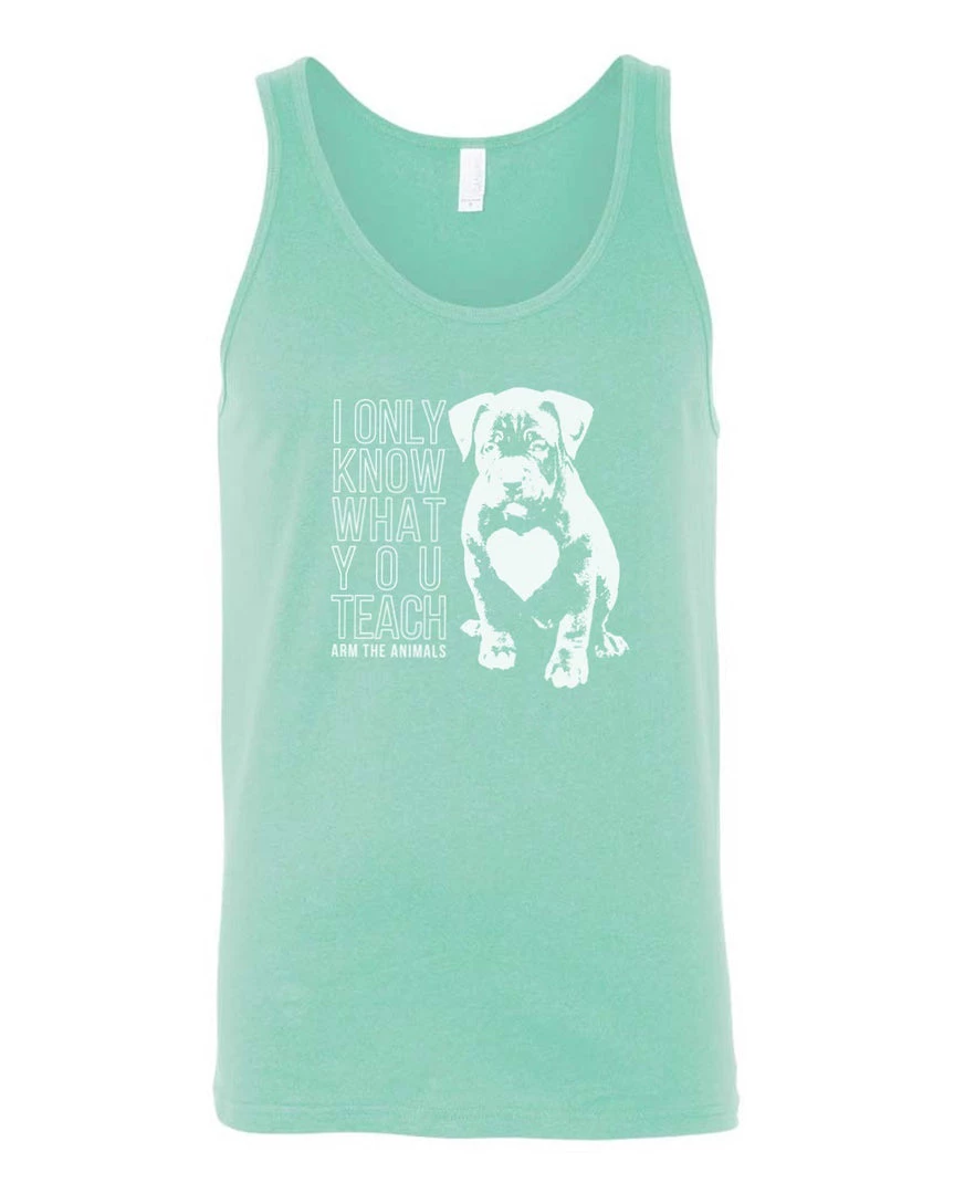 Arm The Animals Men's | What You Teach Pittie | Tank Top Dog Designs
