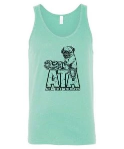 Arm The Animals Dog Designs Men's | Predator Pug | Tank Top