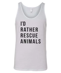 Arm The Animals Tank Tops Men's | I'd Rather Rescue Animals | Tank Top