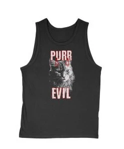 Arm The Animals Cat Designs Men's | Purr Evil | Tank Top