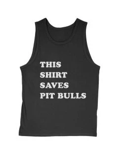 Animal Rescue Mission Dog Designs Men's | This Shirt Saves Pit Bulls | Tank Top