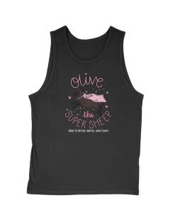Road To Refuge Animal Sanctuary Men's | Olive The Super Sheep | Tank Top