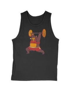 Tobias Fonseca Tank Tops Men's | Squat Bear Gym, I Love To Eat Pizza | Tank Top