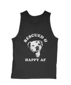 Animal Rescue Mission Men's | Rescued And Happy AF | Tank Top Tank Tops