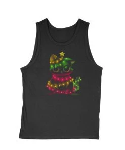Tobias Fonseca Tank Tops Men's | Meow Catmas Lights | Tank Top