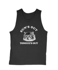 Cats With Their Tongues Out Men's | Sun’s Out, Tongue’s Out | Tank Top