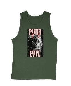 Arm The Animals Cat Designs Men's | Purr Evil | Tank Top