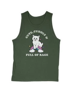 Arm The Animals Men's | Rage Kitty | Tank Top Cat Designs