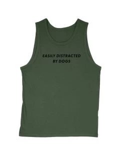 Arm The Animals Men's | Easily Distracted Dog | Tank Top Dog Designs