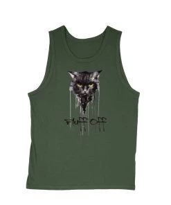 Arm The Animals Men's | Fluff Off | Tank Top Cat Designs