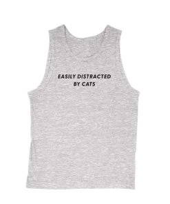 Arm The Animals Men's | Easily Distracted Cat | Tank Top Tank Tops