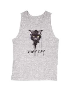 Arm The Animals Men's | Fluff Off | Tank Top Cat Designs