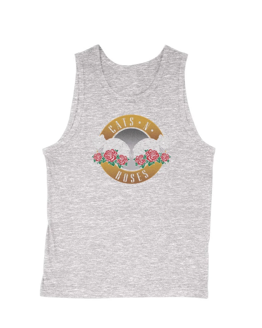 Brutal Kittens Cat Designs Men's | Cats And Roses | Tank Top