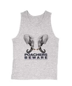 Arm The Animals Tank Tops Men's | Poachers Beware | Tank Top