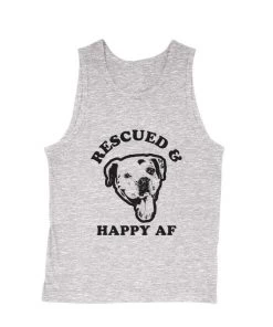 Animal Rescue Mission Men's | Rescued And Happy AF | Tank Top Tank Tops