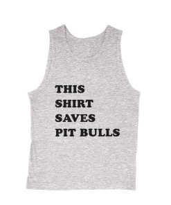 Animal Rescue Mission Dog Designs Men's | This Shirt Saves Pit Bulls | Tank Top