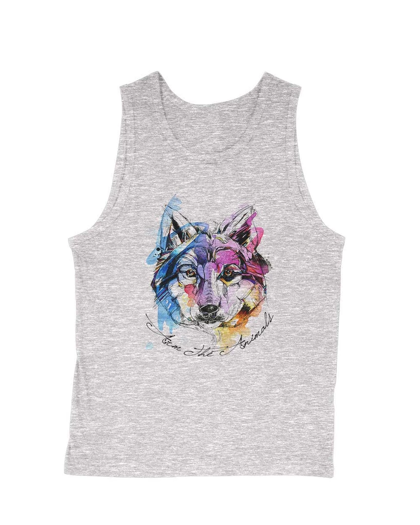 Arm The Animals Tank Tops Men's | Sunset Wolf | Tank Top