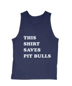 Animal Rescue Mission Dog Designs Men's | This Shirt Saves Pit Bulls | Tank Top