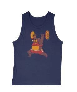Tobias Fonseca Tank Tops Men's | Squat Bear Gym, I Love To Eat Pizza | Tank Top