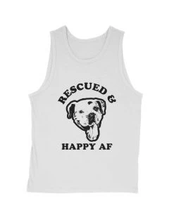 Animal Rescue Mission Men's | Rescued And Happy AF | Tank Top Tank Tops