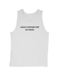 Arm The Animals Men's | Easily Distracted Dog | Tank Top Dog Designs