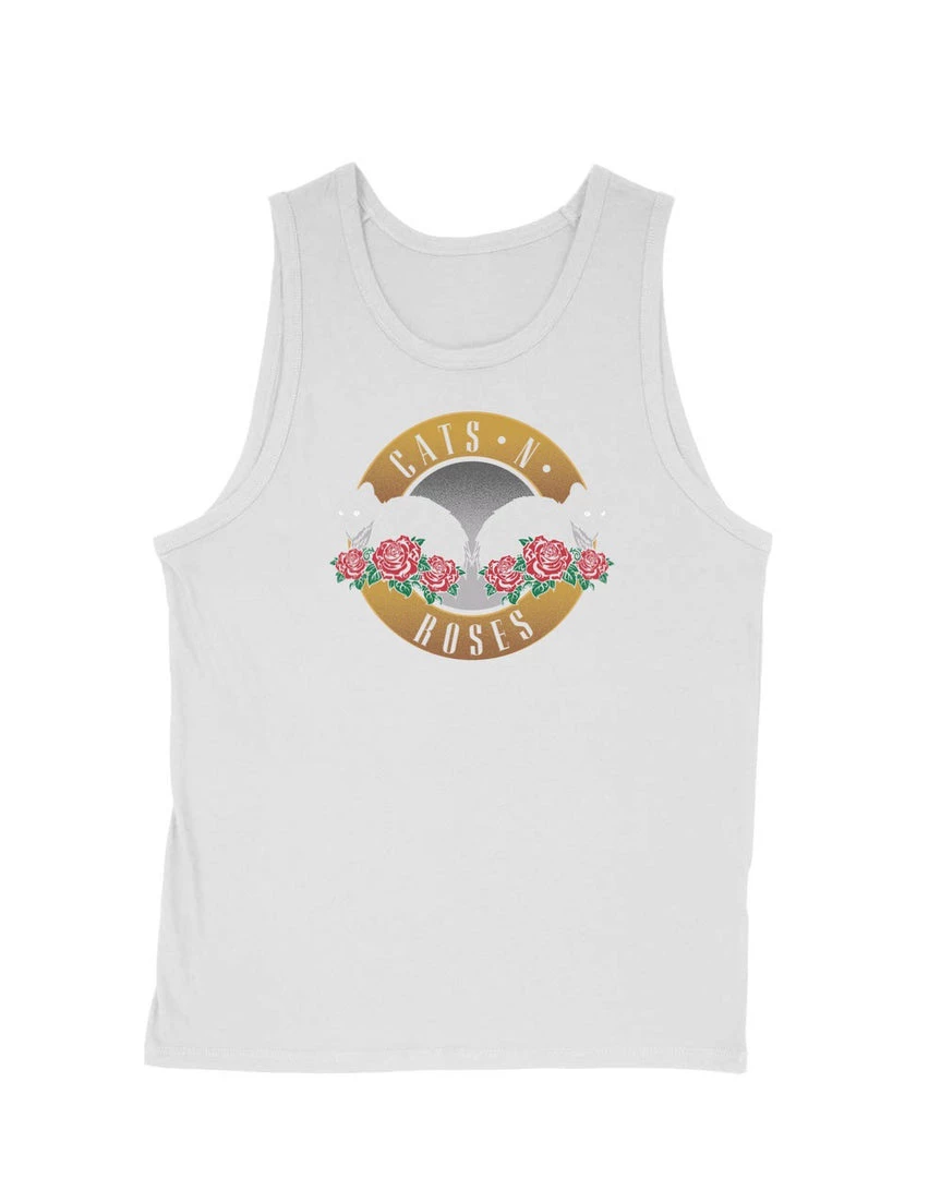 Brutal Kittens Cat Designs Men's | Cats And Roses | Tank Top