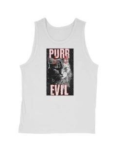 Arm The Animals Cat Designs Men's | Purr Evil | Tank Top