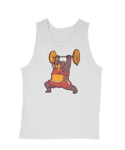 Tobias Fonseca Tank Tops Men's | Squat Bear Gym, I Love To Eat Pizza | Tank Top
