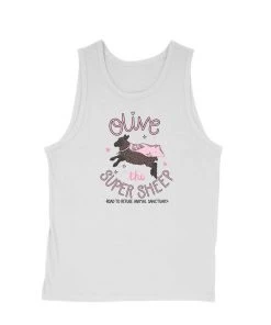 Road To Refuge Animal Sanctuary Men's | Olive The Super Sheep | Tank Top