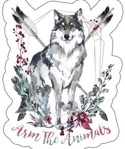 Arm The Animals Cat Designs Stickers | Ridgeline Wolf | Die Cut Sticker