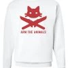 Arm The Animals Unisex | 9 Lives 2 Lose | Crewneck Sweatshirt Cat Designs